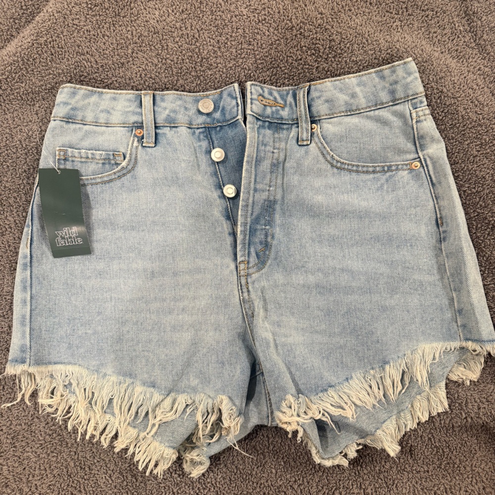 Wild Fable Denim Frayed Shorts